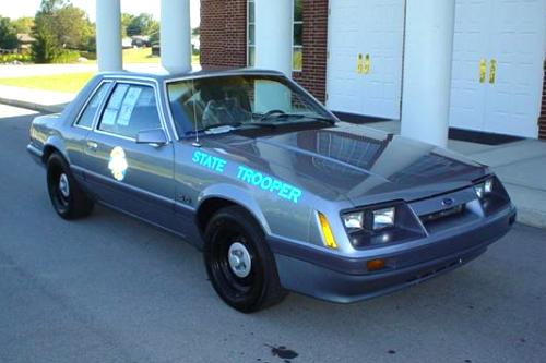 Restored Kentucky State Police 1985 SSP Ford Mustang