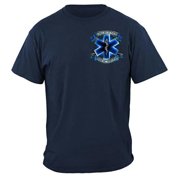 Emergency Medical Services - Service Before Self T-Shirt - Code 3 Garage
