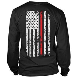 Firefighter Thin Red Line Flag Long Sleeve T-Shirt