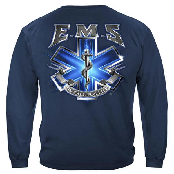 On Call For Life Long Sleeve EMS T-Shirt - Code 3 Garage